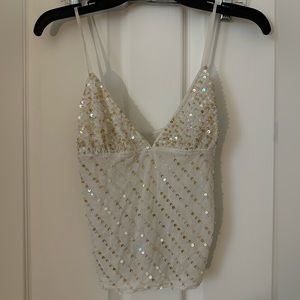 White Sparkly Top🤍✨